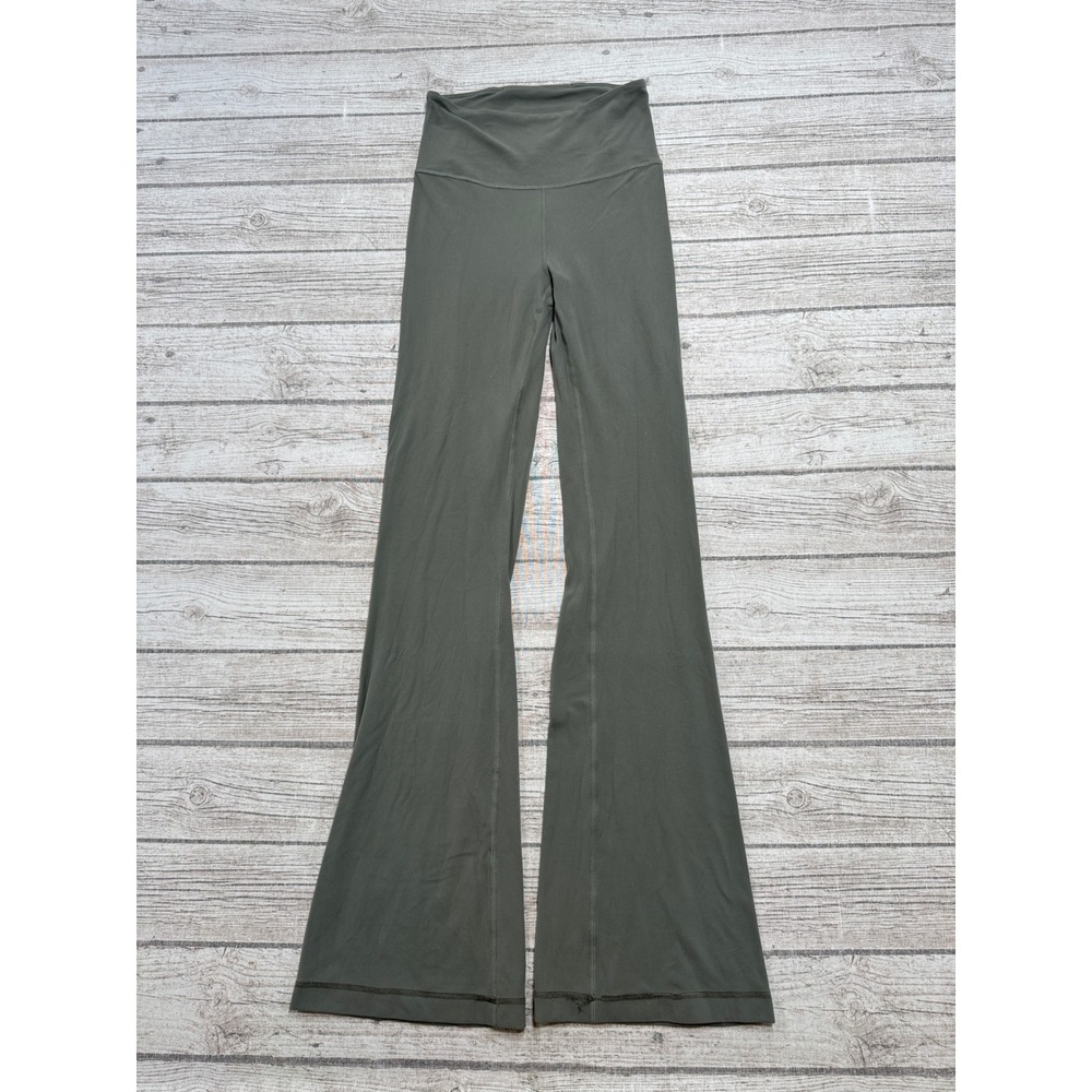 Lululemon Pants Women's 2 Olive Green Groove Super High-Rise Flared Yoga Workout